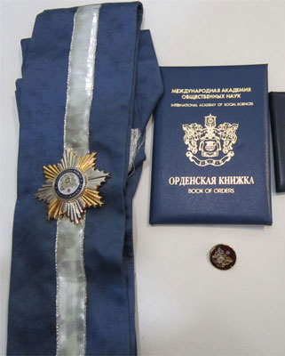 Лина Кузнецова награждена Орденом Международной Академии Общественных Наук